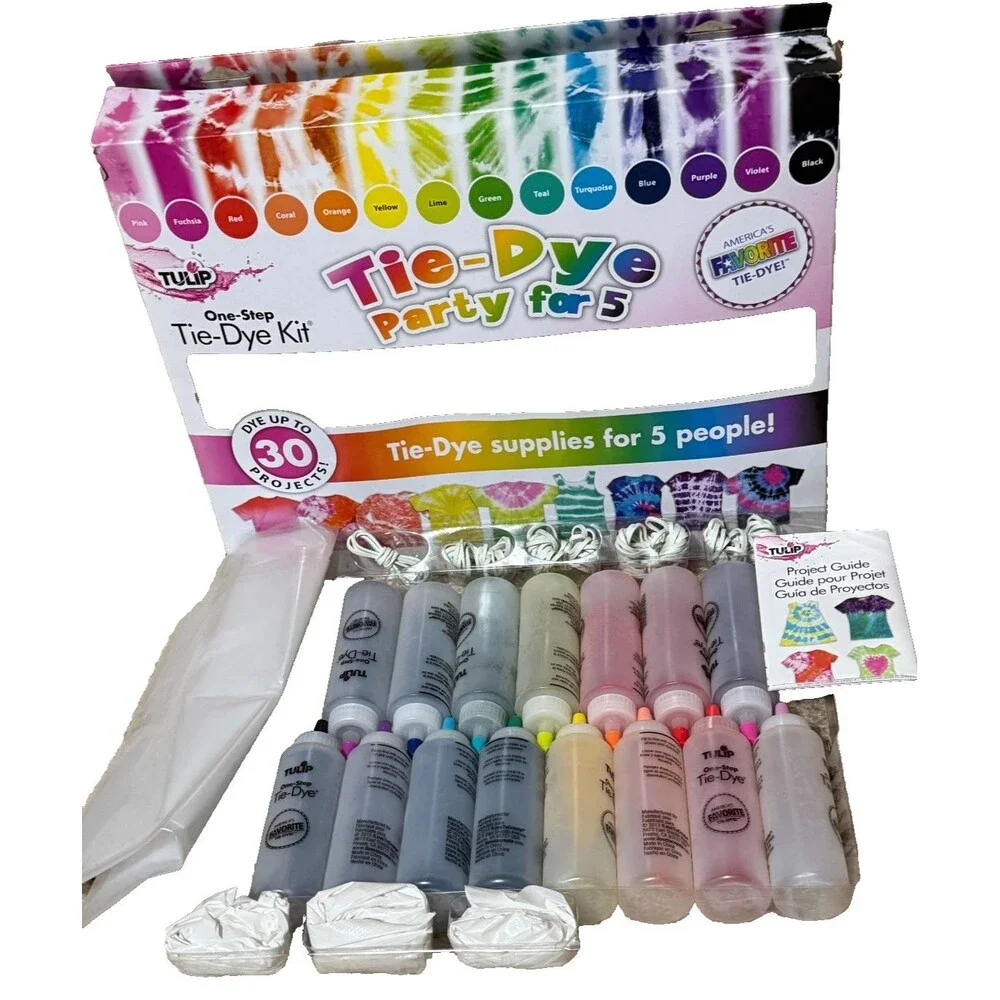 Tulip Tie Dye Party Kit 15 Rainbow Color Bottles Group Activity‎ Festival Gear